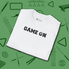 Game On T-Shirt, in White color, billiards shirt, folded view