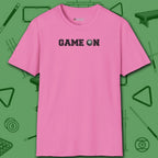 Game On T-Shirt, in Azalea color, billiards shirt, front view