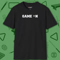 Game On T-Shirt, in Black color, billiards shirt, front view