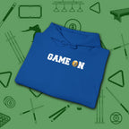 Game On Hoodie, in Royal color, billiards shirt, folded view