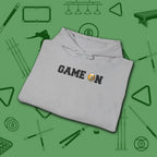 Game On Hoodie, in Sport Grey color, billiards shirt, folded view