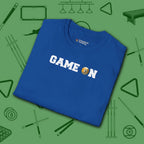 Game On T-Shirt, in Royal color, billiards shirt, folded view