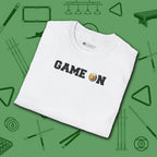 Game On T-Shirt, in White color, billiards shirt, folded view