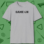 Game On Eight Ball T-Shirt, front view, in Sport Grey fashion with break-and-run energy