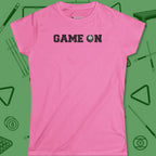 Game On Eight Ball Women's Cut T-Shirt in Azalea pink