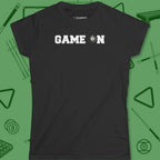Game On Eight Ball Women's Cut T-Shirt in Black