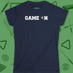 Game On Eight Ball Women's Cut T-Shirt in Navy