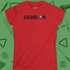 Game On Eight Ball Women's Cut T-Shirt in Red