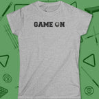 Game On Eight Ball Women's Cut T-Shirt in Sport Grey