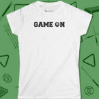 Game On Eight Ball Women's Cut T-Shirt in White