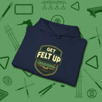 Get Felt Up Billiards Hoodie, folded view, in Navy your secret weapon off the table