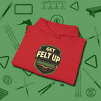 Get Felt Up Billiards Hoodie, folded view, in Red it’s not a hobby — it’s a lifestyle