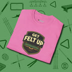 Get Felt Up Billiards T-Shirt, folded view, in Azalea make every shot — and outfit — count