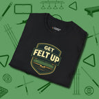 Get Felt Up Billiards T-Shirt, folded view, in Black tough like your favorite break cue