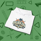 Golden Era Pool Crew Hoodie, in White color, billiards hoodie, folded view