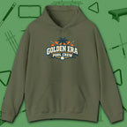 Golden Era Pool Crew Hoodie, in Military Green color, billiards hoodie, front view