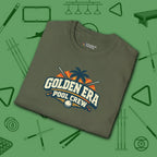 Golden Era Pool Crew T-Shirt, in Military Green color, billiards shirt, folded view