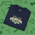 Golden Era Pool Crew T-Shirt, in Navy color, billiards shirt, folded view