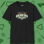 Golden Era Pool Crew T-Shirt, in Black color, billiards shirt, front view