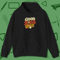 Good Rolls Only Hoodie, front view, in Black helps your stroke and your style