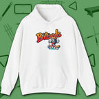 Graffiti Billiards Hoodie, in White color, pool hoodie, front view