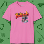 Graffiti Billiards T-Shirt, front view, in Azalea make every shot — and outfit — count