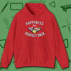 Happiness Is A Perfect Rack Hoodie, in Red color, billiards hoodie, front view