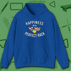 Happiness Is A Perfect Rack Hoodie, in Royal color, billiards hoodie, front view