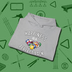 Happiness Is A Perfect Rack Hoodie, folded view, in Sport Grey make every shot — and outfit — count