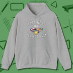 Happiness Is A Perfect Rack Hoodie, front view, in Sport Grey for shooters who dress like they play: sharp