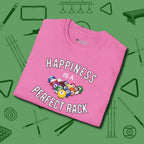 Happiness Is A Perfect Rack T-Shirt, folded view, in Azalea because you don’t just play — you represent