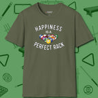 Happiness Is A Perfect Rack T-Shirt, front view, in Military Green it’s not a hobby — it’s a lifestyle