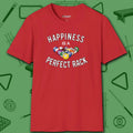 Happiness Is A Perfect Rack T-Shirt, in Red color, billiards shirt, front view