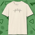 Heartbeat 9 Ball T-Shirt, in Natural color, billiards shirt, front view