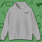 Hellfire Eight Ball Hoodie, in Sport Grey color, billiards hoodie, front view