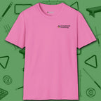 Hellfire Eight Ball T-Shirt, in Azalea color, billiards shirt, front view