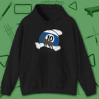 Howling Wolf Hoodie, in Black color, billiards shirt, front view