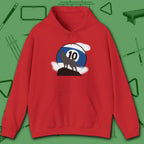Howling Wolf Hoodie, in Red color, billiards shirt, front view