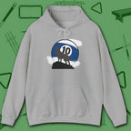 Howling Wolf Hoodie, in Sport Grey color, billiards shirt, front view