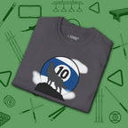 Howling Wolf T-Shirt, in Charcoal color, billiards shirt, folded view