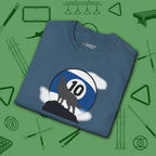 Howling Wolf T-Shirt, in Indigo Blue color, billiards shirt, folded view