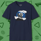 Howling Wolf T-Shirt, in Navy color, billiards shirt, front view