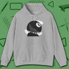 Howling Wolf Hoodie, in Sport Grey color, billiards shirt, front view