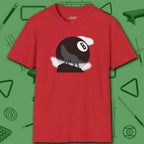 Howling Wolf T-Shirt, in Red color, billiards shirt, front view