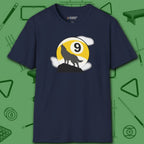 Howling Wolf T-Shirt, in Navy color, billiards shirt, front view