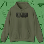 Hustler Grind and Shine Hoodie, front view, in Military Green a clean fit for the dirtiest safeties