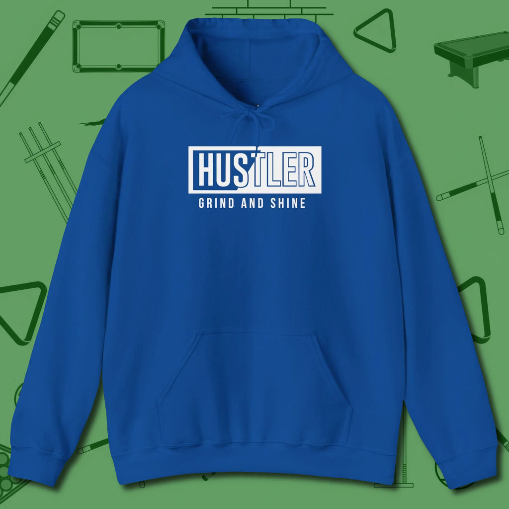 Hustler Grind and Shine Hoodie, front view, in Royal make every shot — and outfit — count