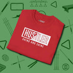 Hustler Grind and Shine T-Shirt, folded view, in Red the shirt that plays position