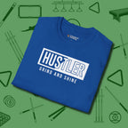 Hustler Grind and Shine T-Shirt, folded view, in Royal built for bold breaks and quiet confidence
