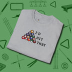 I'd Hit That - Funny T-Shirt, folded view, in Sport Grey your go-to shirt for league night victories